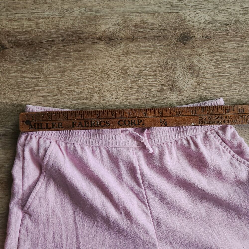 Abercrombie Kids Linen Blend Wide Leg Cotton Gauze Pants Pink Size 13/14 - Picture 6 of 11